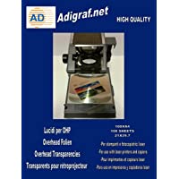100 hojas A4 acetato transparente OHP) para impresoras y fotocopiadoras blanco y negro